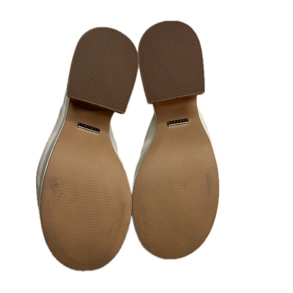 TOPSHOP RAMBLE PLATFORM BLOCK HEEL MULES IN OFF WHITE SIZE 6 - Picture 6 of 10